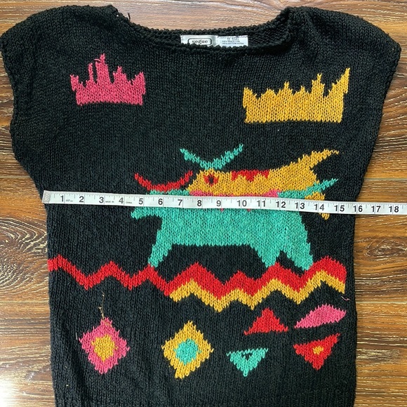 Vintage 80's Segue Sleeveless Sweater Small - Picture 6 of 7